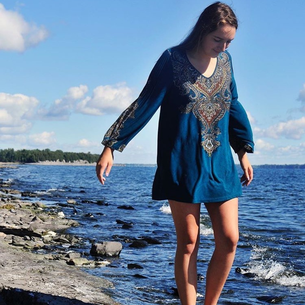 Blue/ Paisley Dress